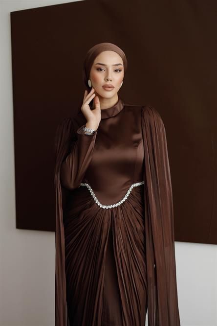 5131 H Şehrezat Abiye-Kahve Rengi