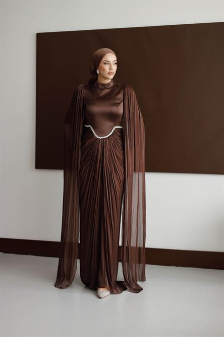 5131 H Şehrezat Abiye-Kahve Rengi