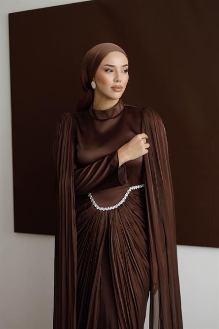 5131 H Şehrezat Abiye-Kahve Rengi