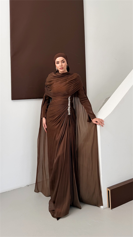 5177 H Beatrix Abiye-Kahve Rengi