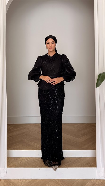 5181 H Tilda Abiye-Siyah