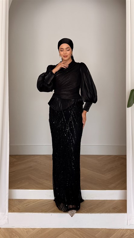 5181 H Tilda Abiye-Siyah