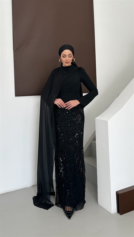 5213 H Flynn Abiye-Siyah