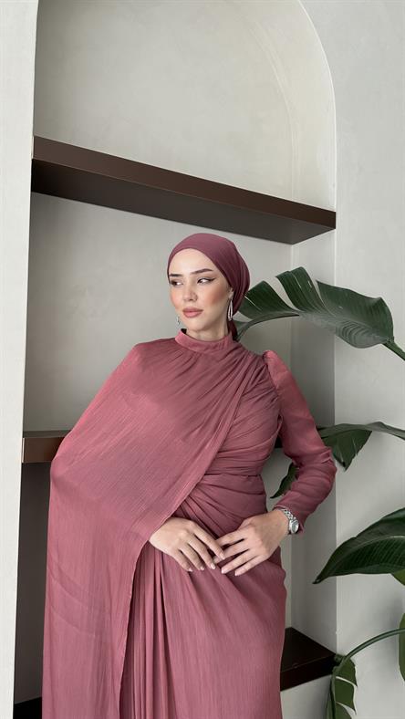 5214 D Abiye Elbise-berry