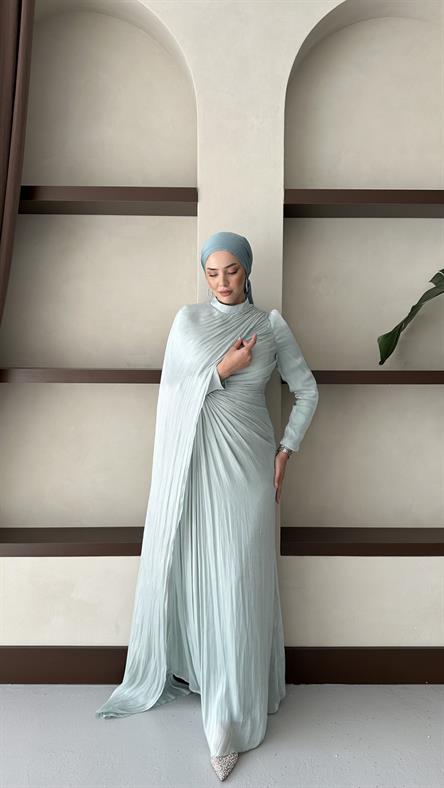 5214 D Abiye Elbise-Mint