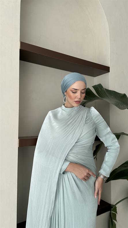 5214 D Abiye Elbise-Mint