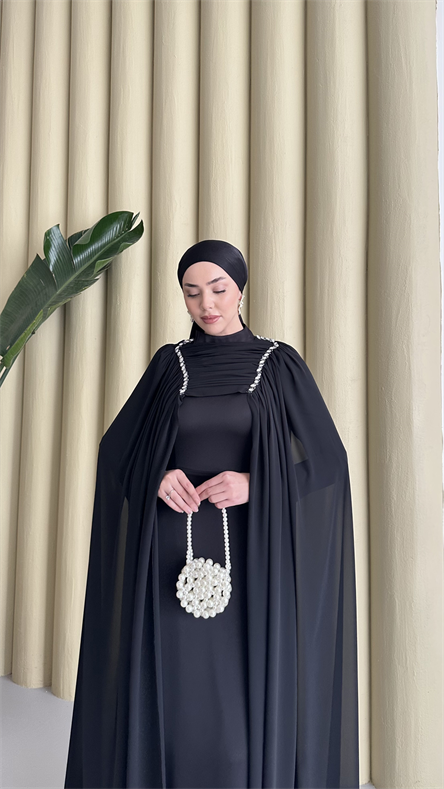 5214 H Ivory Abiye-Siyah