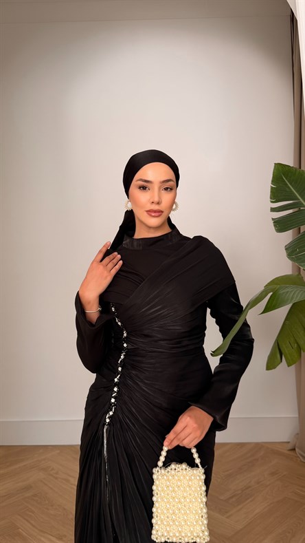 5221 H Favor Abiye-Siyah