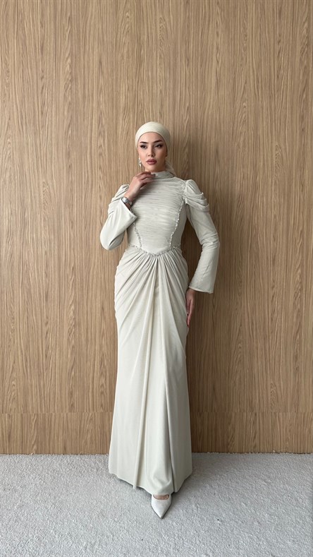 5232 H Elegance Abiye-Oliv