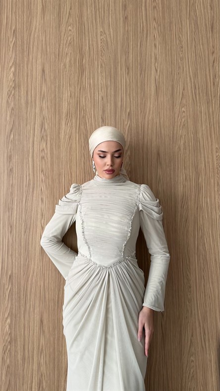 5232 H Elegance Abiye-Oliv