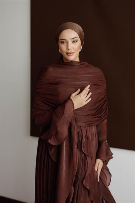 5398 D Elegance Abiye-Kahve Rengi