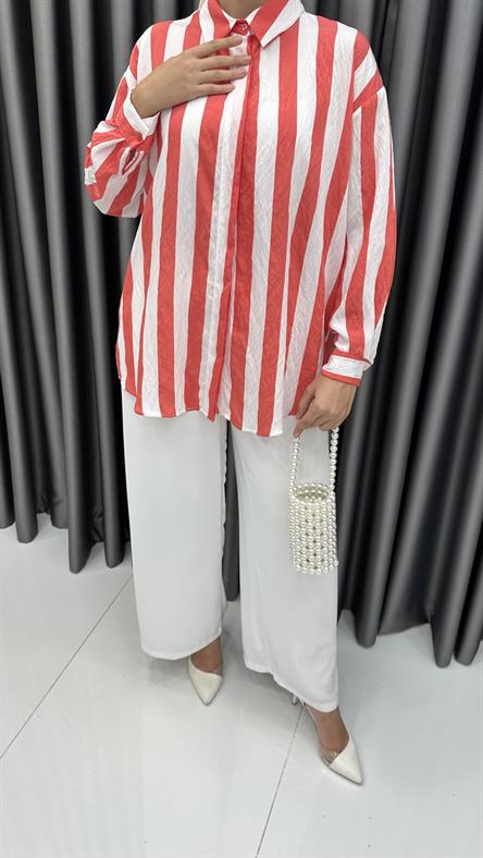 5612 B Bayan Tunik-Kırmızı