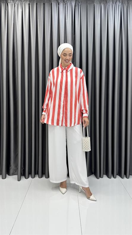 5612 B Bayan Tunik-Kırmızı