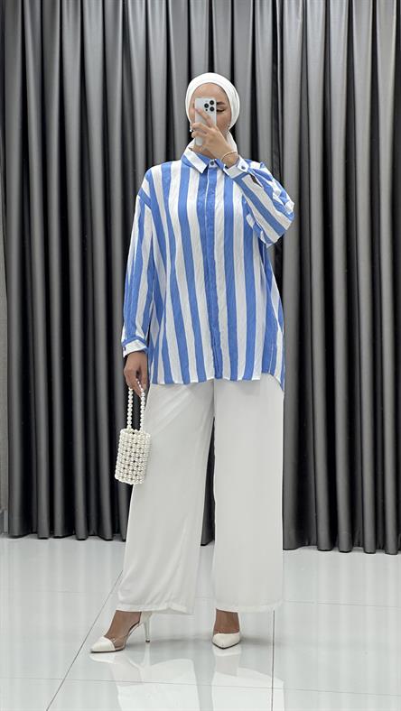 5612 B Bayan Tunik-Mavi