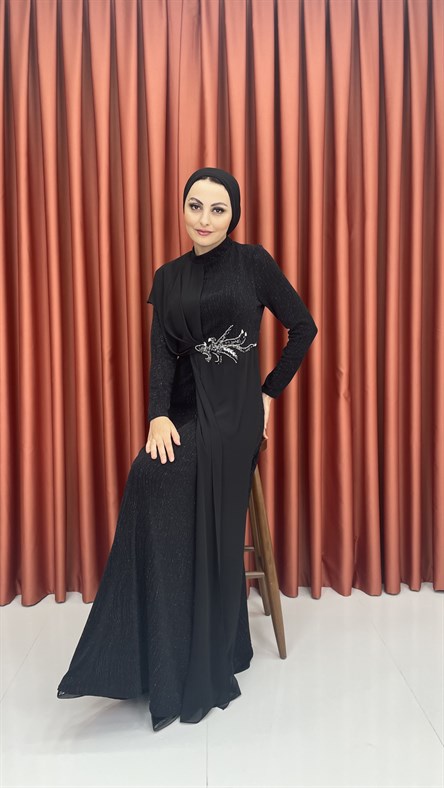 563 G Abiye Elbise-Siyah