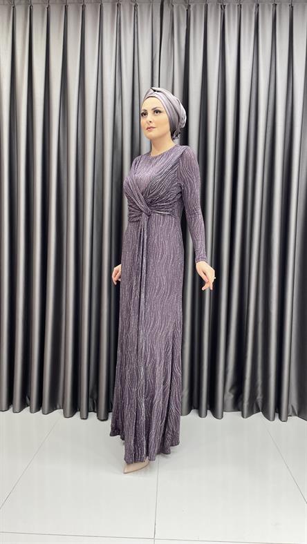 630 G Abiye Elbise-Lila