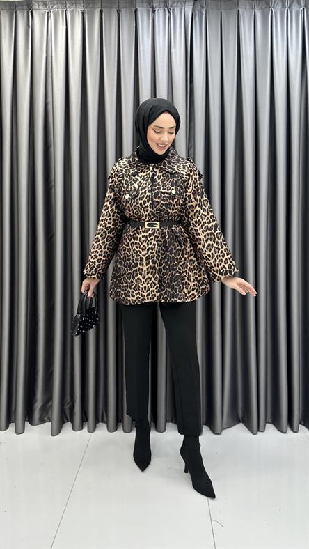 7039 W Leopar Tunik-Vizon