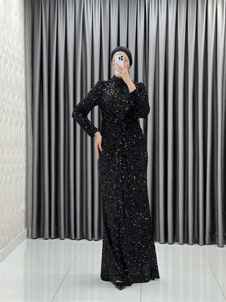 764 G Abiye Elbise-Siyah