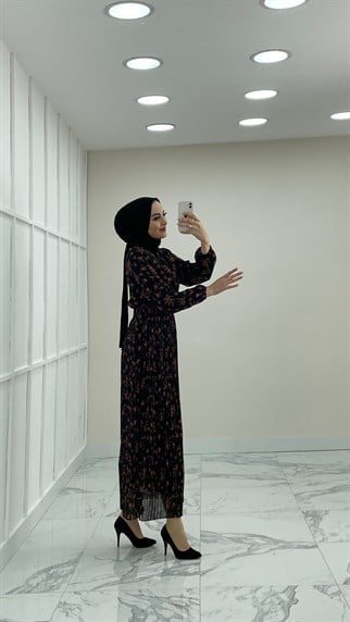 8144 A Desenli Elbise