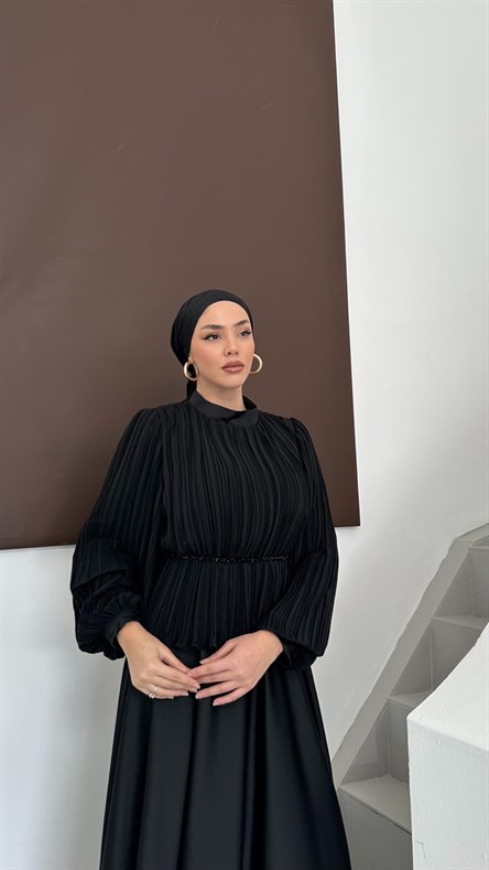 857 G Abiye Elbise-Siyah