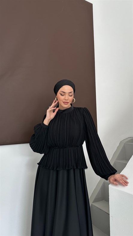 857 G Abiye Elbise-Siyah