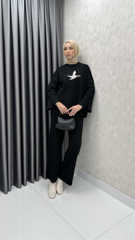 9001 W Triko Takım-Siyah