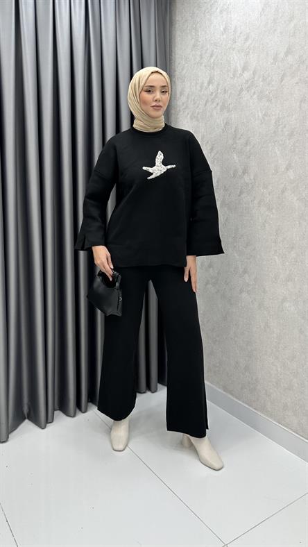 9001 W Triko Takım-Siyah