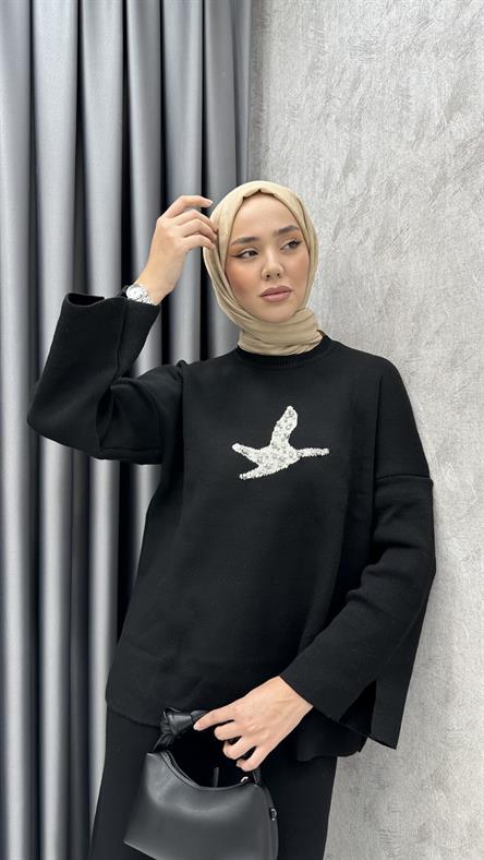 9001 W Triko Takım-Siyah