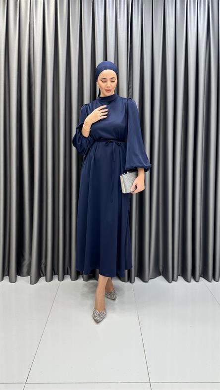 9771 Y Abiye Elbise-Lacivert