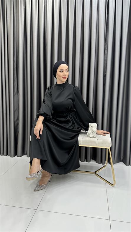 9771 Y Abiye Elbise-Siyah