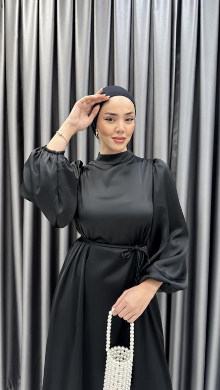 9771 Y Abiye Elbise-Siyah