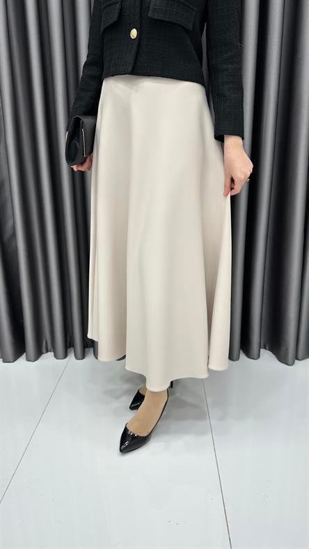 9799 Y - Rahat Kesim Şardonlu Bayan Etek-Taş