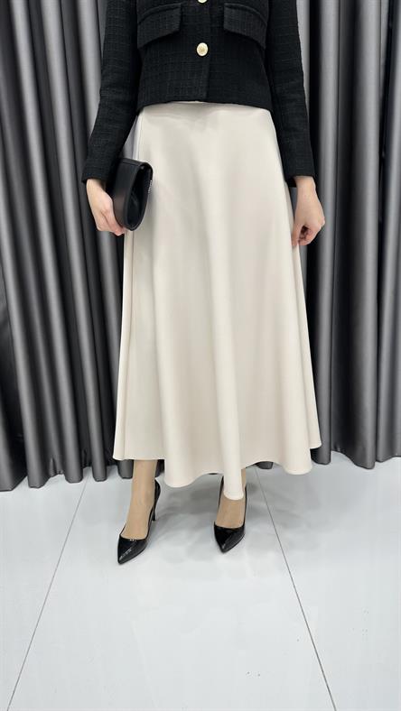 9799 Y - Rahat Kesim Şardonlu Bayan Etek-Taş