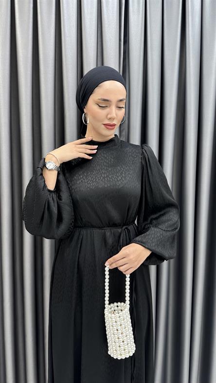 9888 Y Bayan Elbise-Siyah