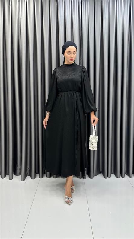 9888 Y Bayan Elbise-Siyah