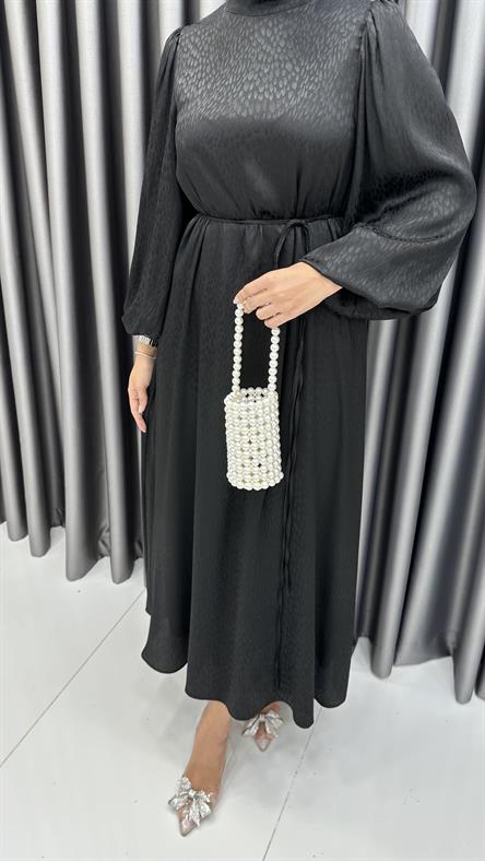 9888 Y Bayan Elbise-Siyah