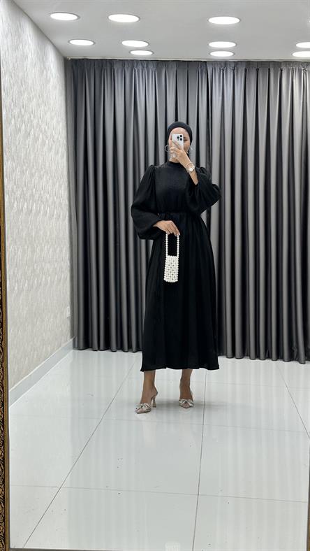 9888 Y Bayan Elbise-Siyah