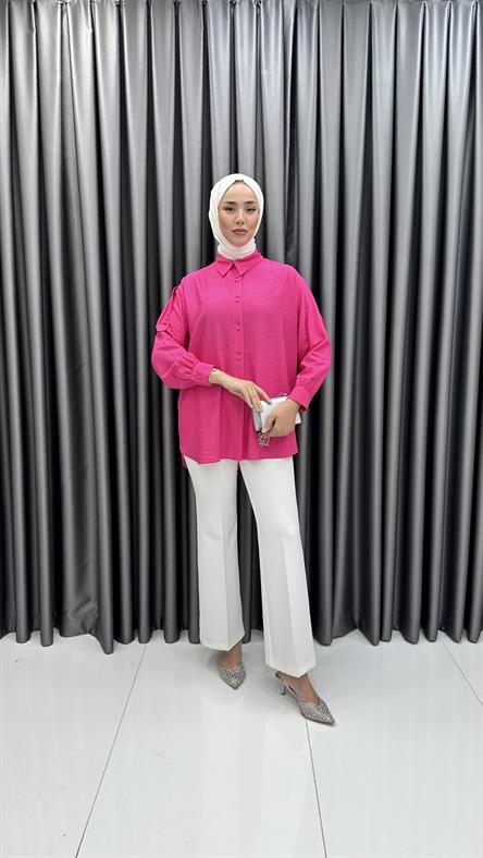 9894 Y Bayan Tunik-Fuşya