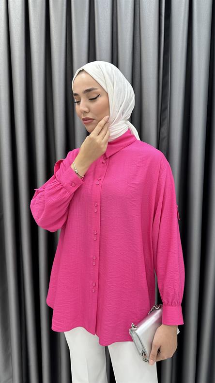 9894 Y Bayan Tunik-Fuşya
