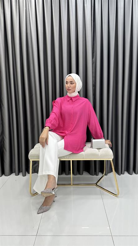 9894 Y Bayan Tunik-Fuşya