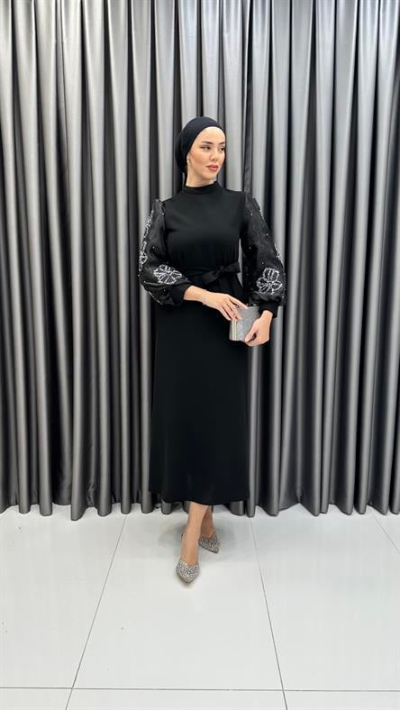 9969 Y Abiye Elbise-Siyah