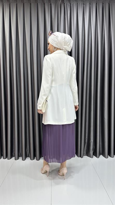 C 0024 ELİZ CEKET-Ekru