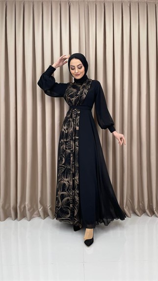 G 470 Halka Desen Elbise