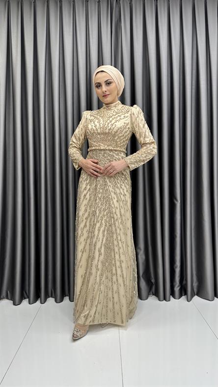 2325 N Abiye Elbise-Gold Rengi