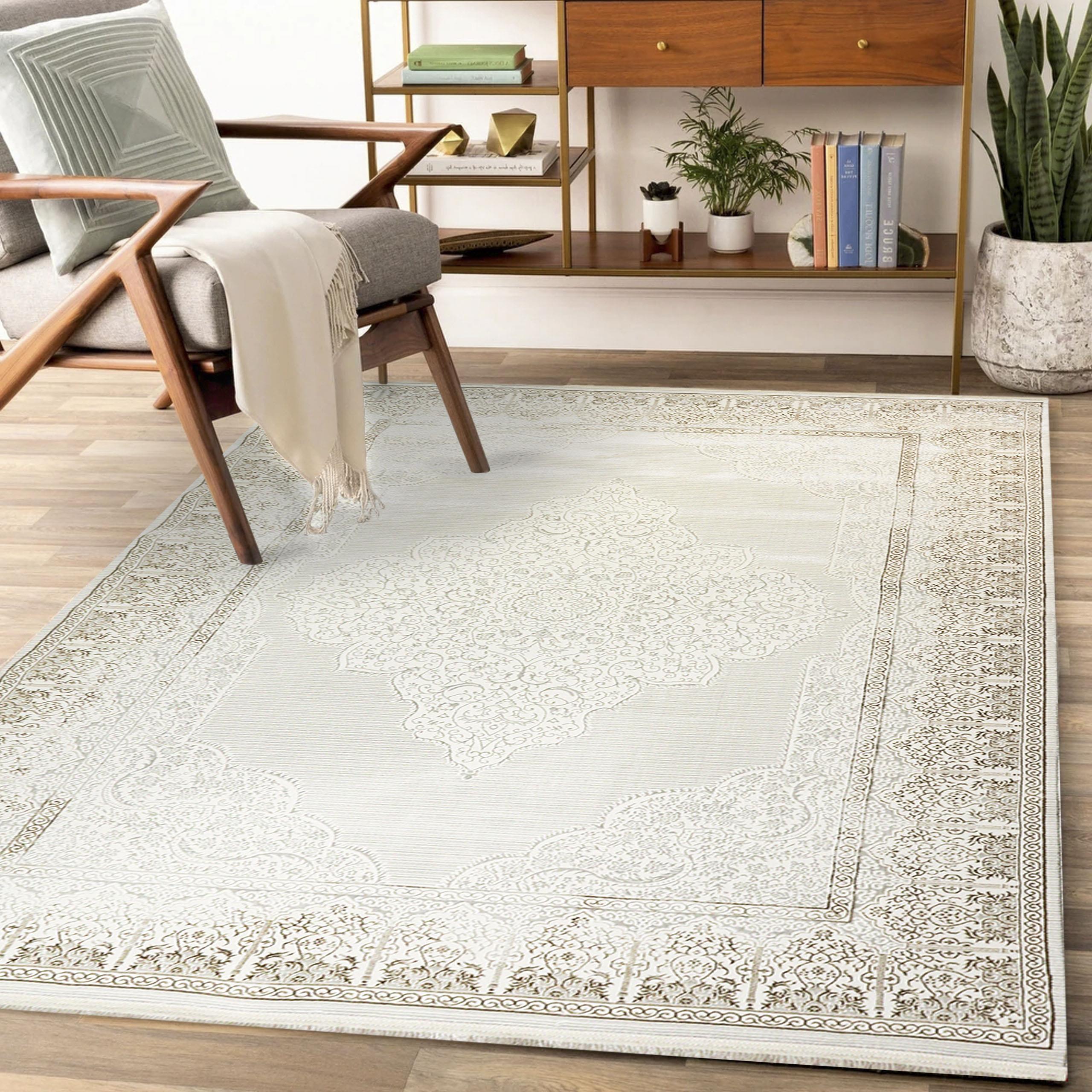 AGAH KF505 KREM-VİZON (DESENLİ KENAR)
