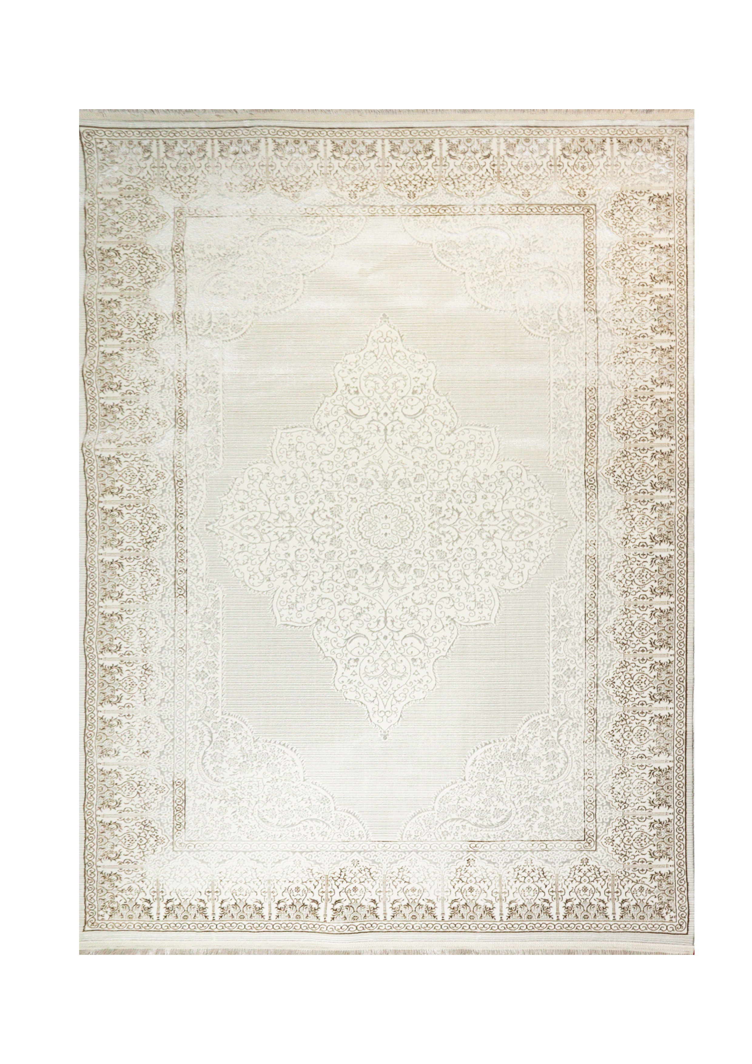 AGAH KF505 KREM-VİZON (DESENLİ KENAR)