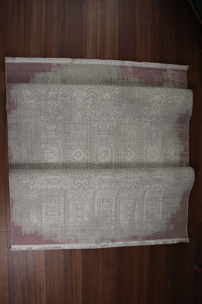 BAHAR Serisi Krem Pembe Yumuşak Geçişli Modern Desenli Halı | BT370