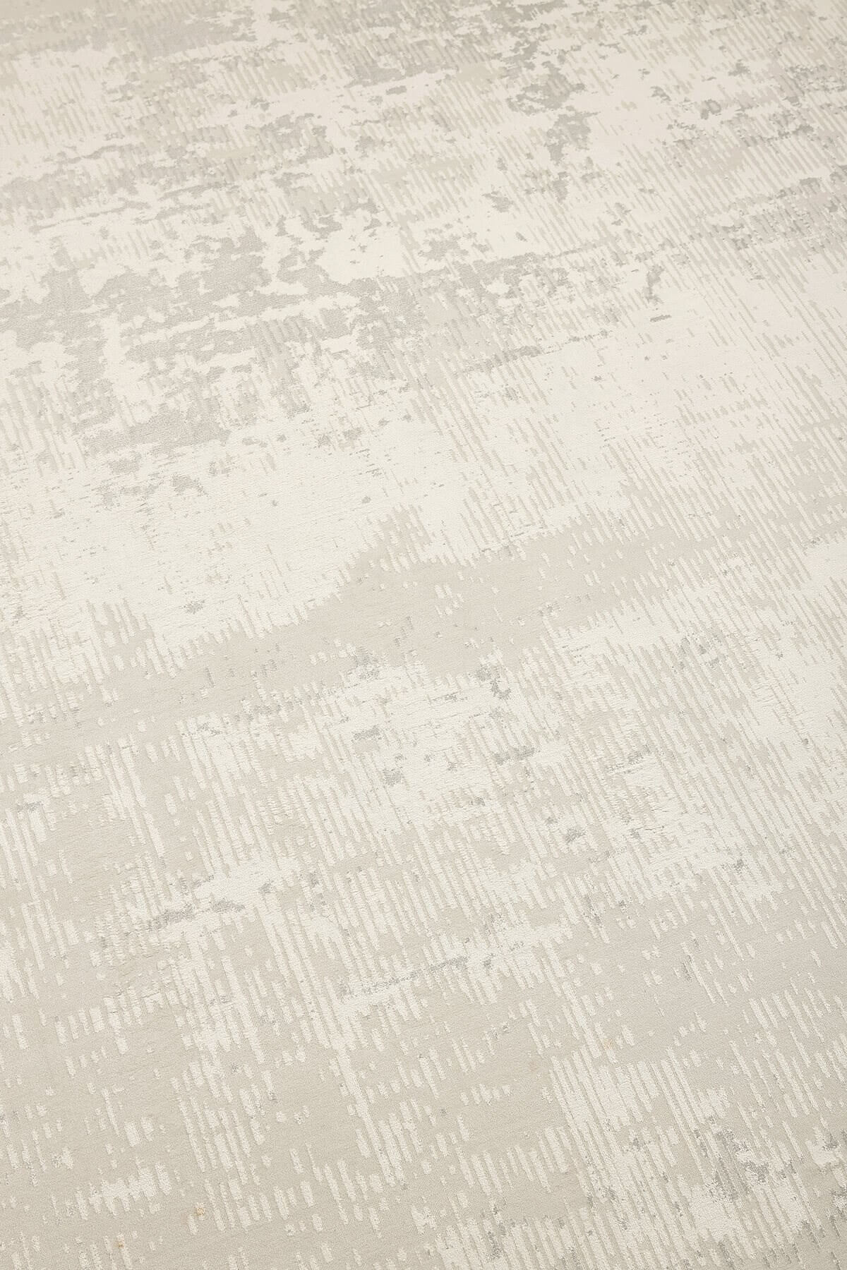 Bej Rengi Vintage Bambu Altı Kaymaz Makine Dokuma Halı