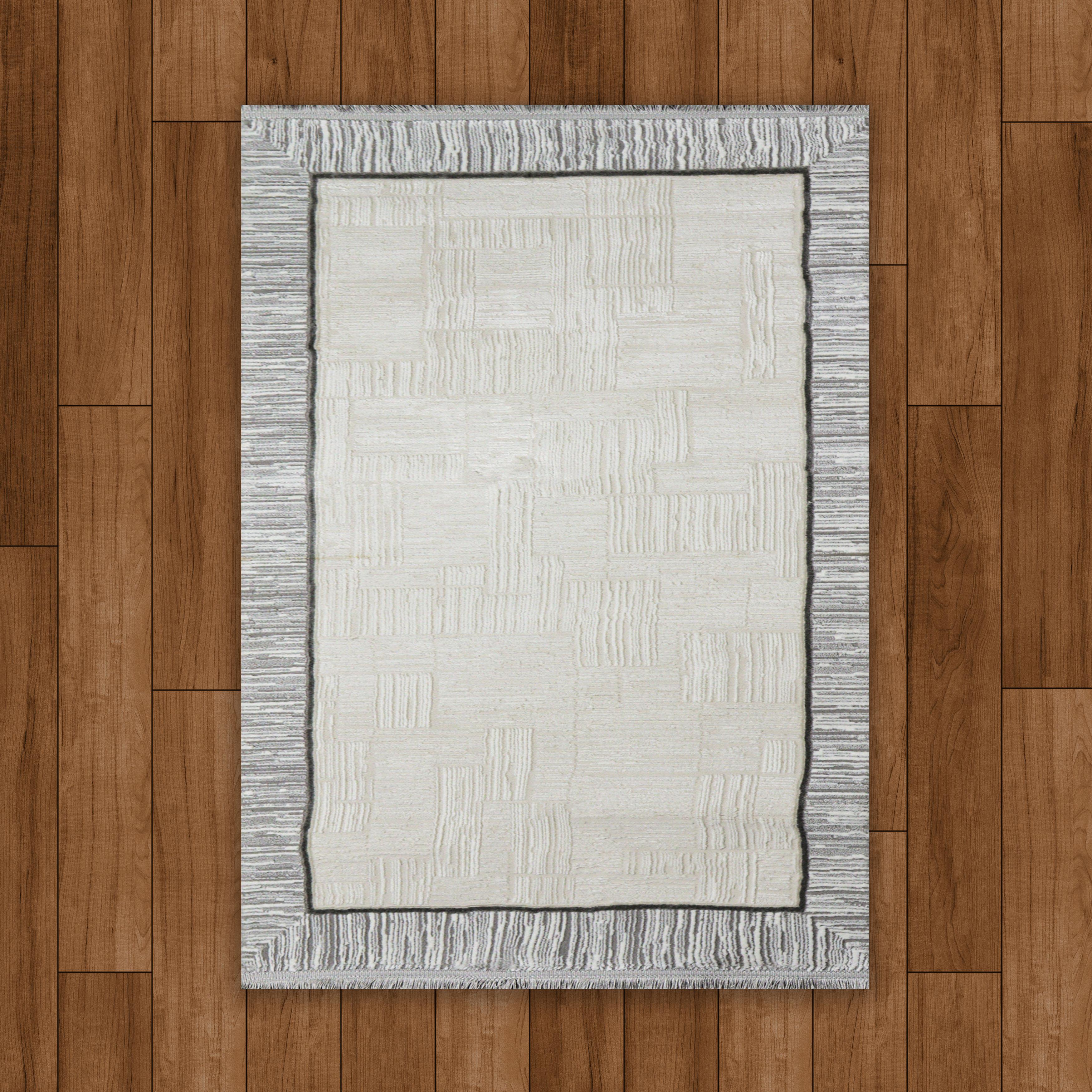 Crown 4012 GRİ Seri  Makine Dokuma Taban Modern Salon Halısı | Sultan Halı
