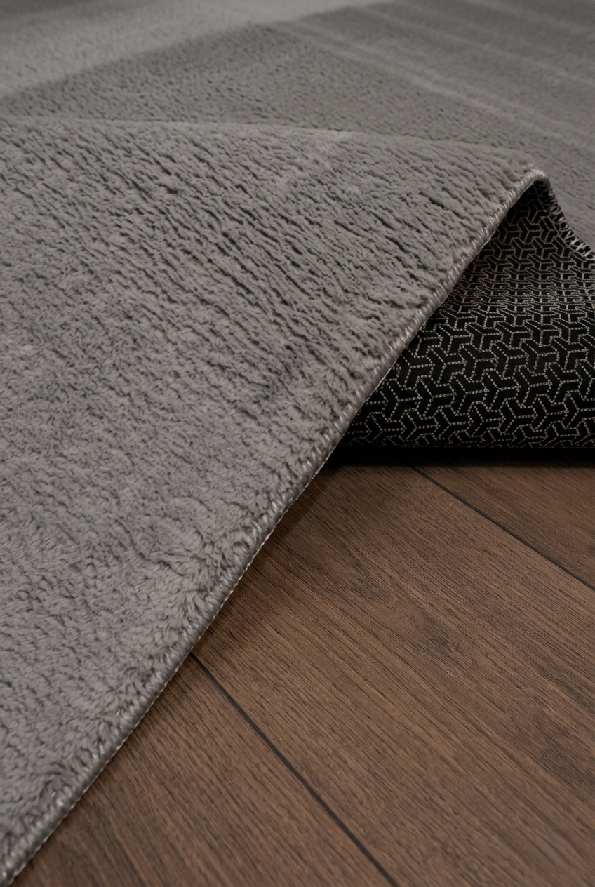 Dream Color Gri  Yumuşak Yüzeyli Kaymaz Makinede Yıkanabilir Halı